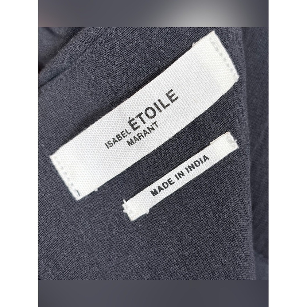 Isabel Marant Étoile Black Cotton Handkerchief Hem Eyelet Lace Boho Skirt 42/L - Picture 9 of 12
